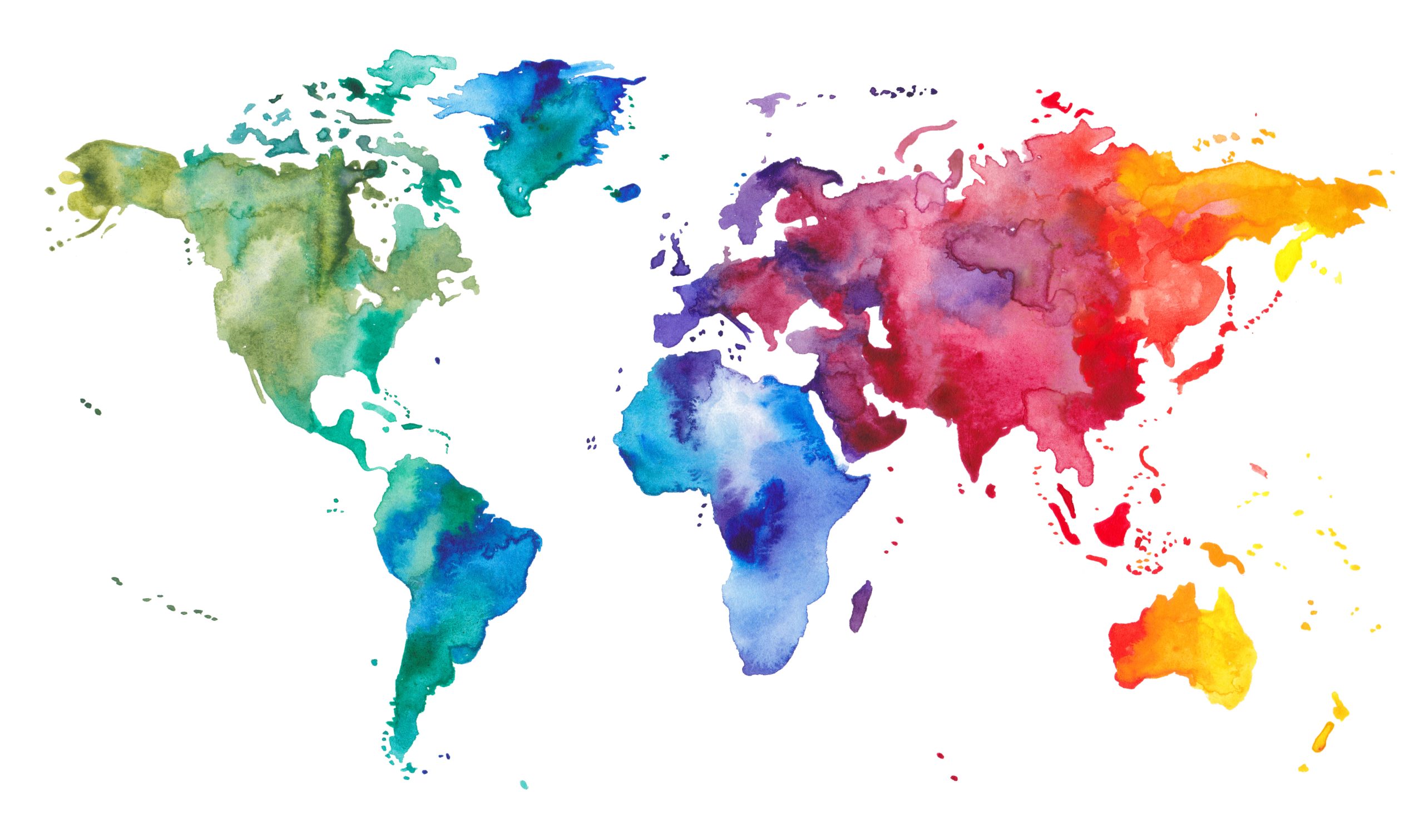 Watercolor World Map